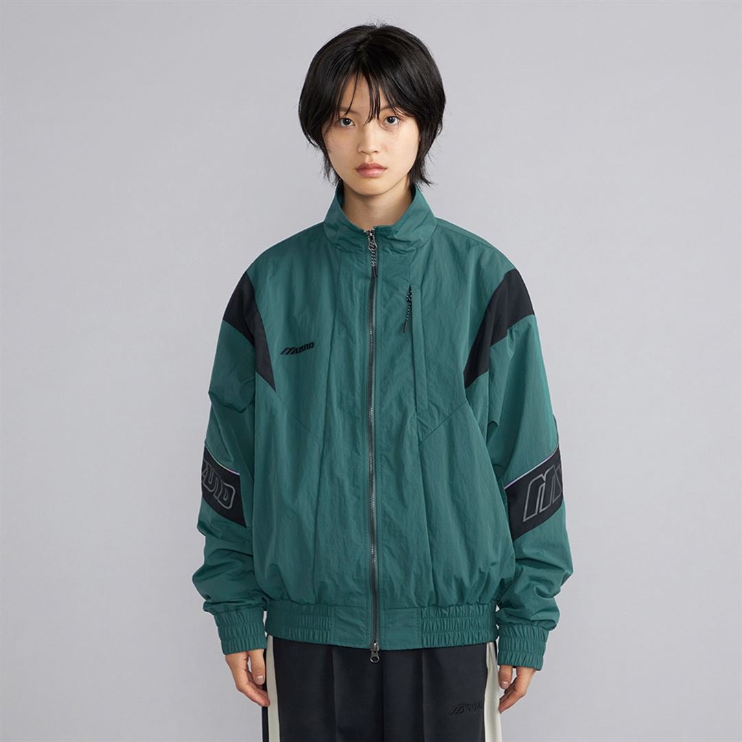 シャンブレーワッシャートラックブルゾン ディープグリーン XL
