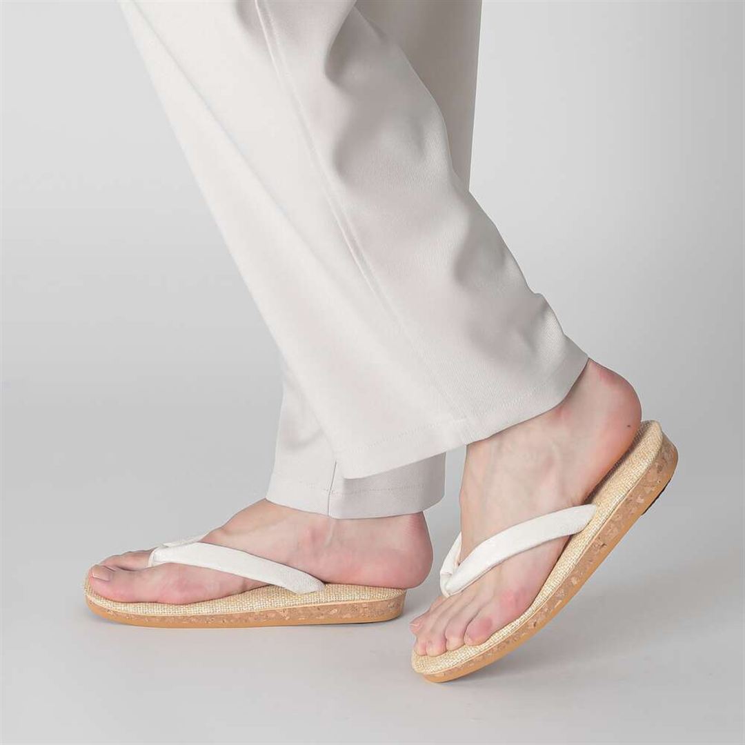 【大和工房】SETTA C／6(セッタ シーシックス) [ユニセックス／メンズ] ベージュ（鼻緒：ホワイト） S(25.0-26.0)