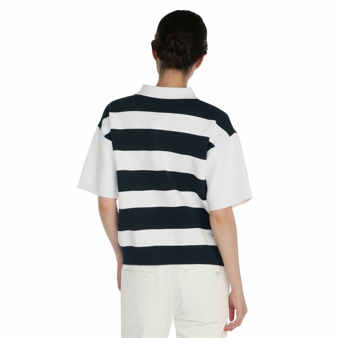 【MGFコレクション】ポリエステルヤーンニットポロ ホワイト S