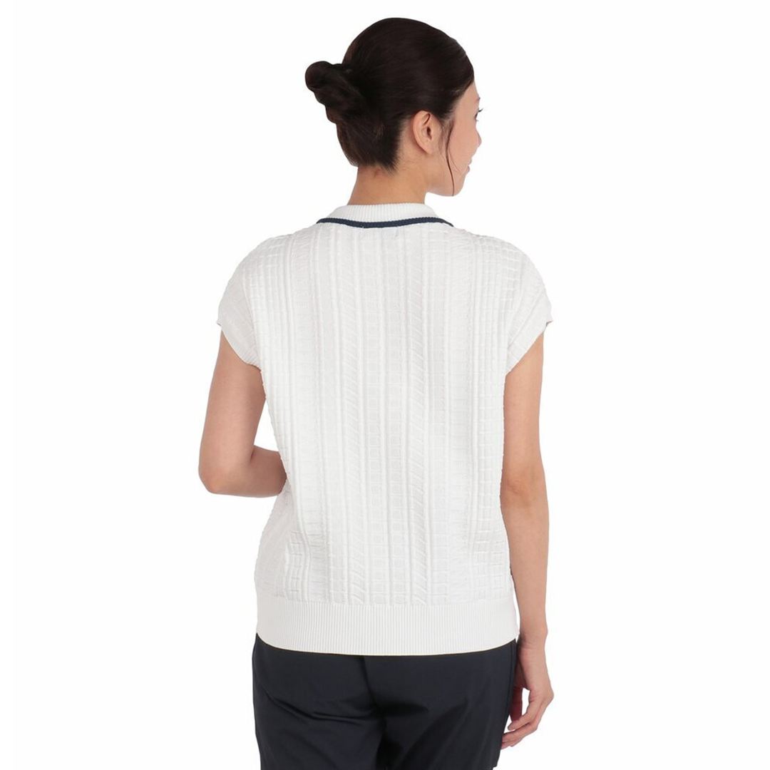 ミズノロゴニットモックネックシャツ ホワイト M