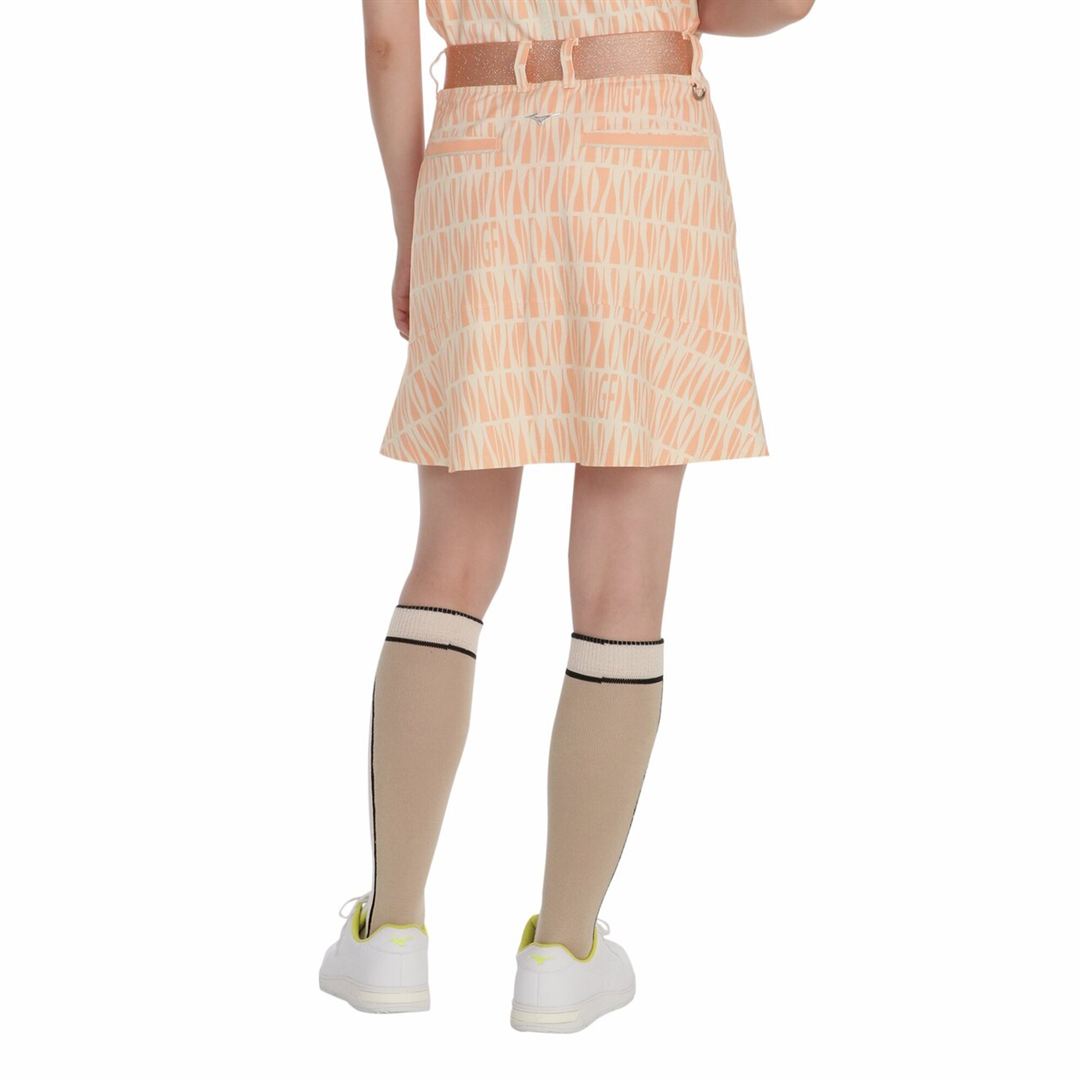 【MGFコレクション】リップルマークニットスカート アプリコット S