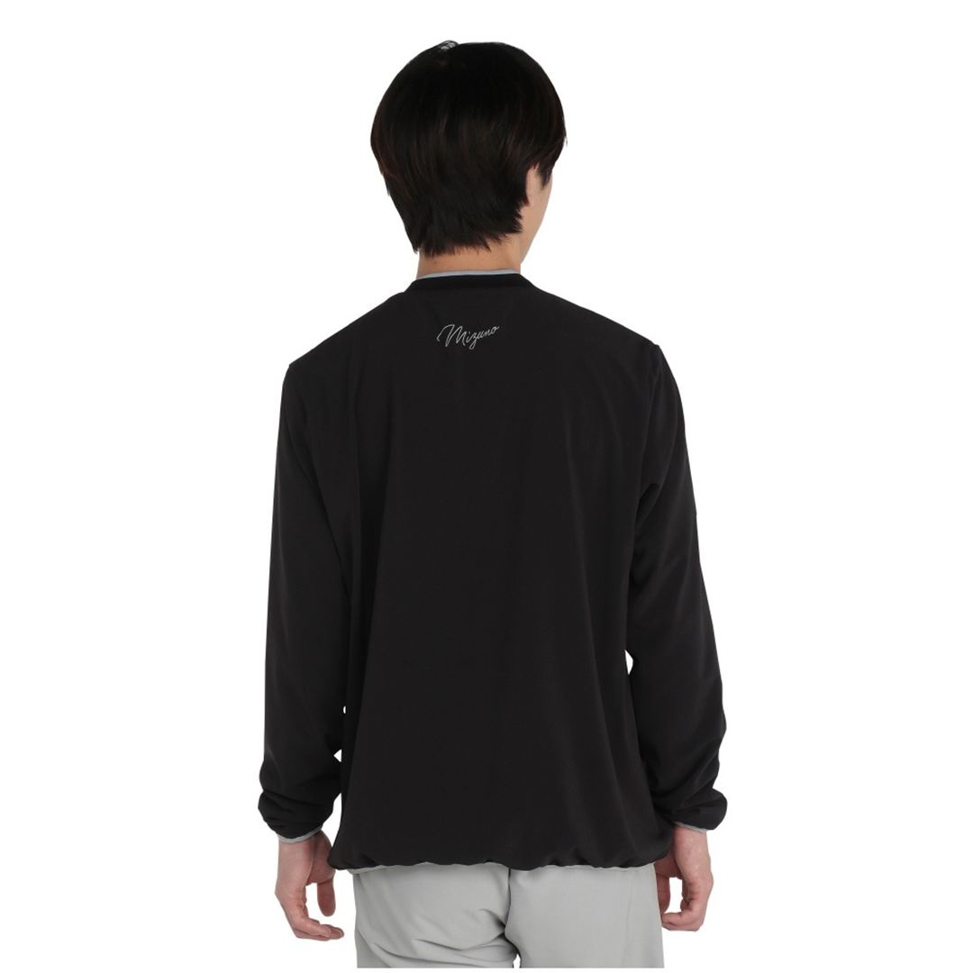 Vネックプルオーバーブルゾン ブラック XL