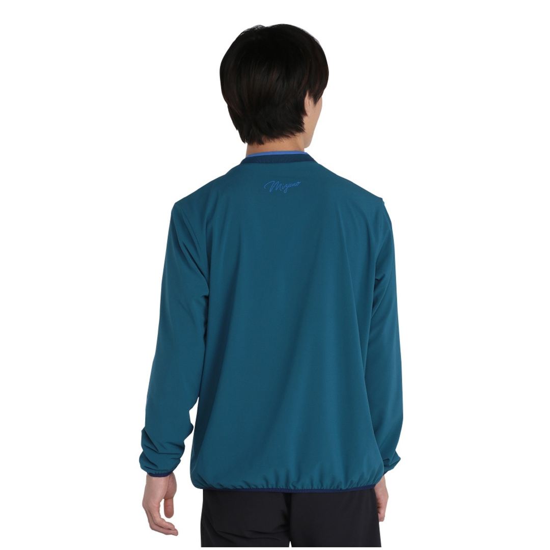 Vネックプルオーバーブルゾン インクブルー XL