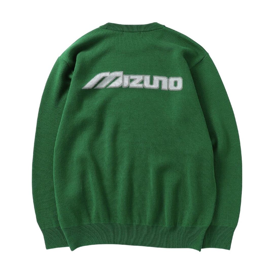 NEW VINTAGE GOLF MIZUNO ロゴ クルーネックセーター グリーン XL