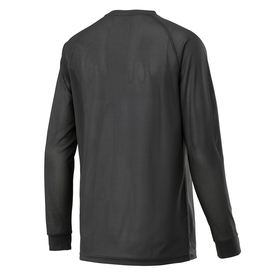 【汗処理／通気】ドライエアロフローワークTシャツ(長袖) ブラック 2XS