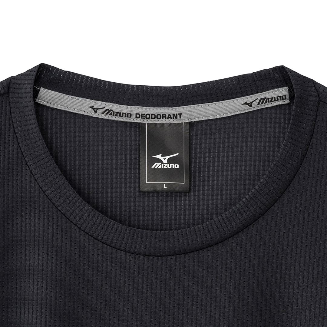 【汗処理／通気】ドライエアロフロー制電Tシャツ(制電／長袖) ブラック XS