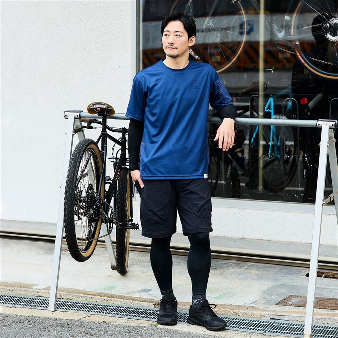 【ミズノ公式オンライン限定】制電半袖Tシャツ ブルー M