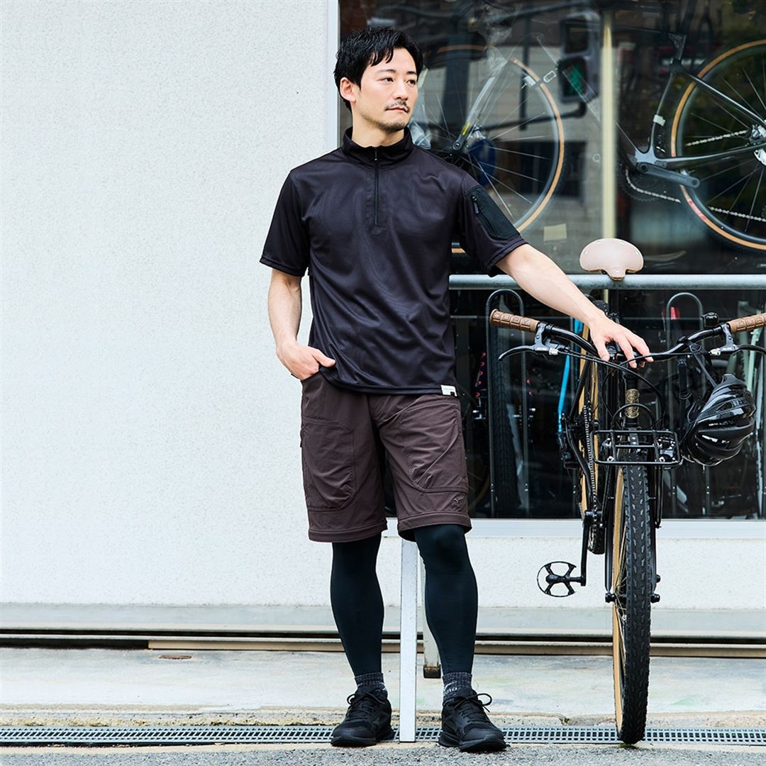 【ミズノ公式オンライン限定】ジップアップハイネック制電Tシャツ ブラック XL