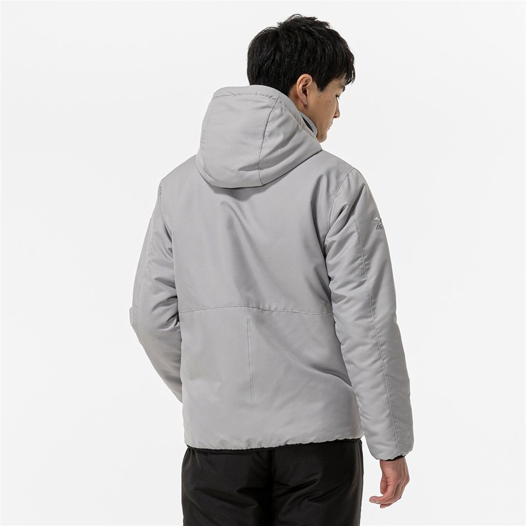 【吸湿発熱】ブレスサーモ中綿ブルゾン(制電) グレー XL