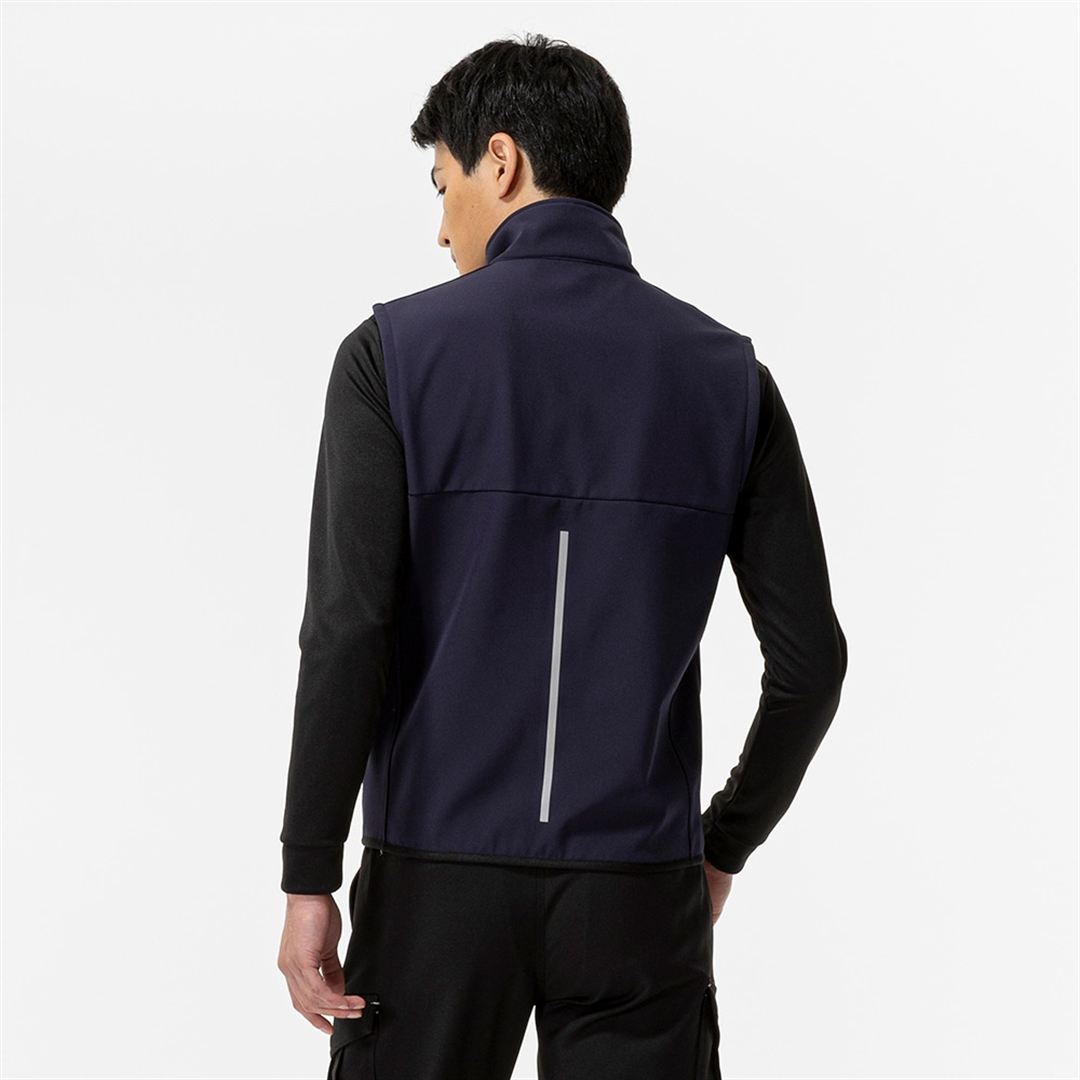 【防風】テックシールドベスト ストレッチ ネイビー S