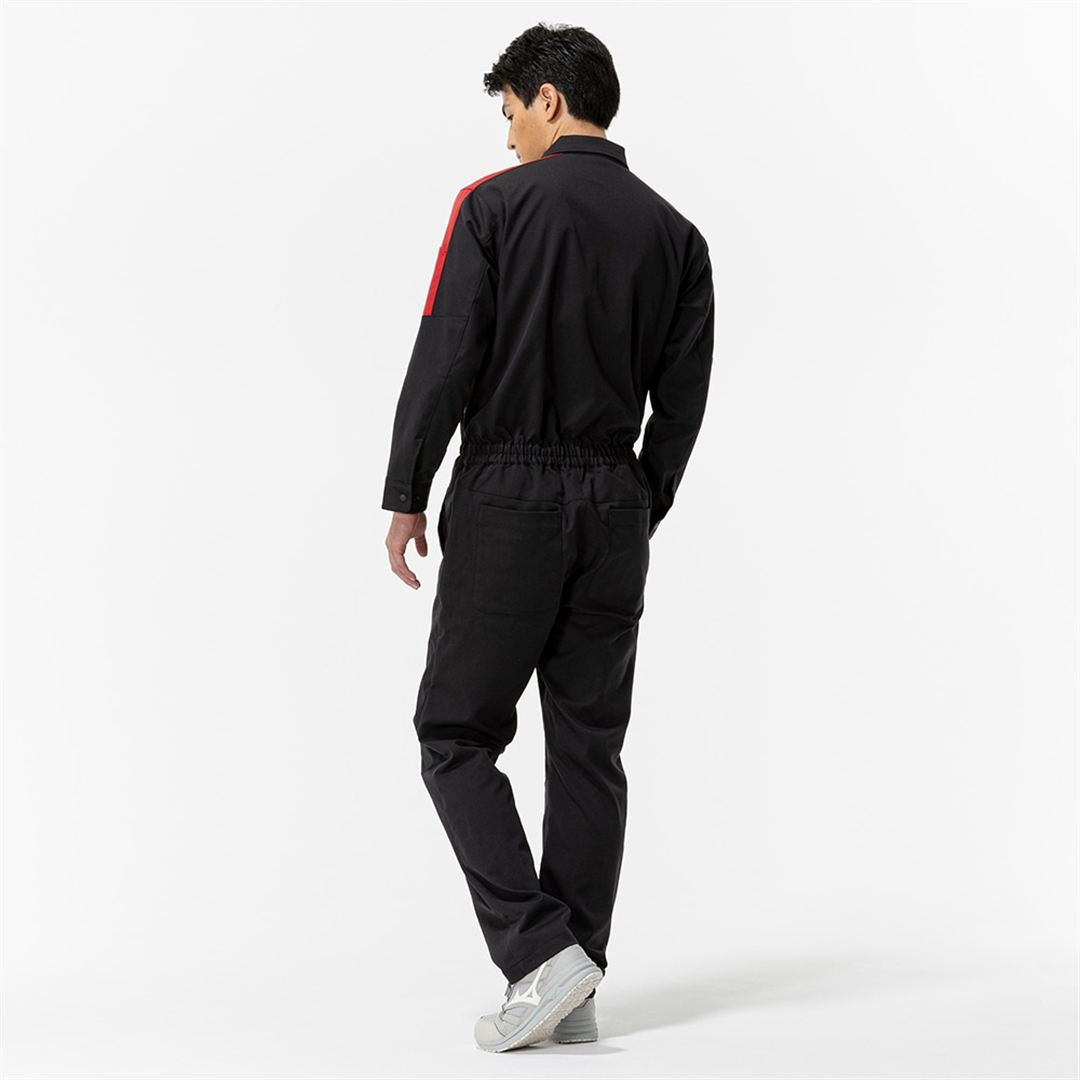 ストレッチつなぎ(制電) ブラック XL