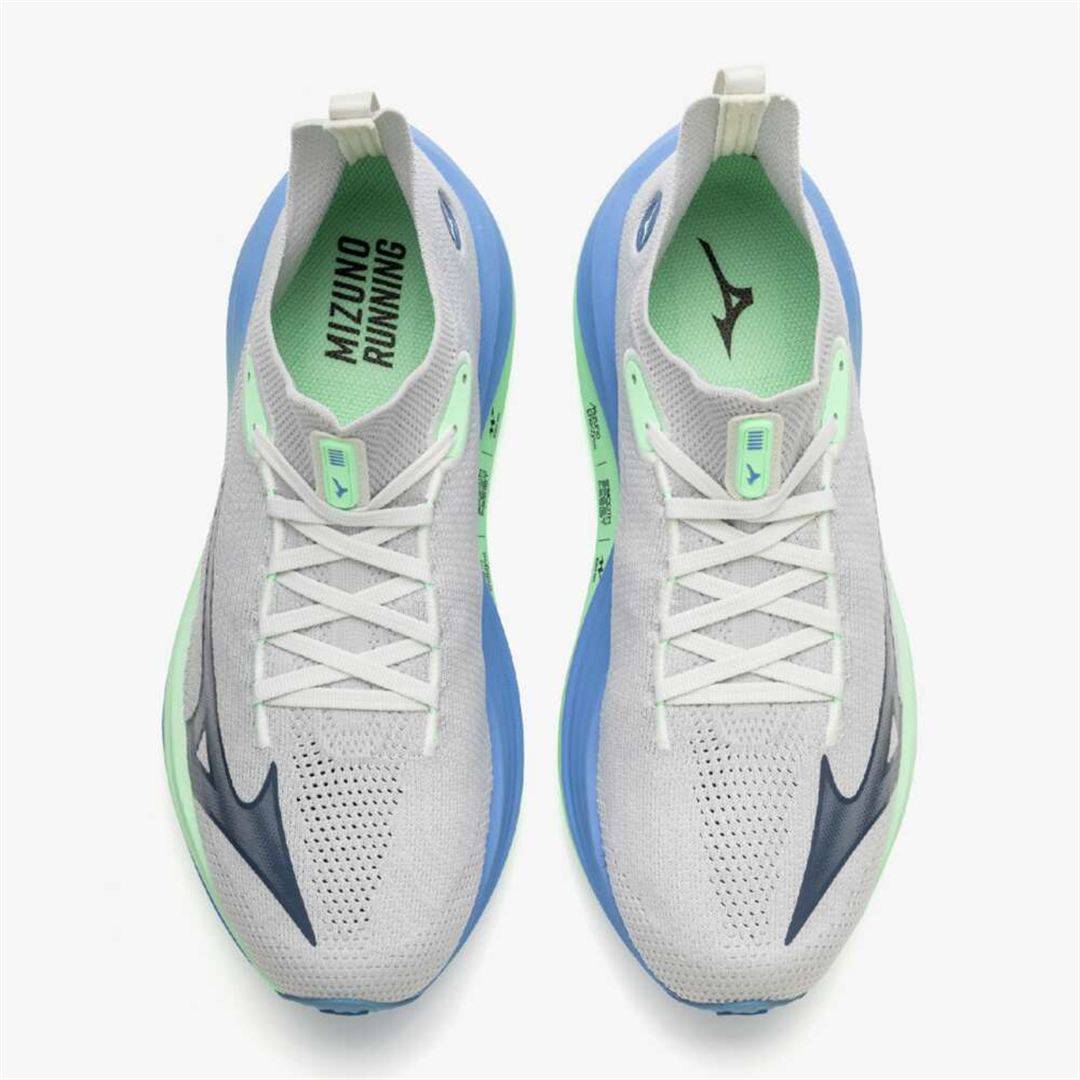 MIZUNO NEO VISTA(スピードワーク／テンポ走) ライトグレー×ミントグリーン×ブルー 25.0