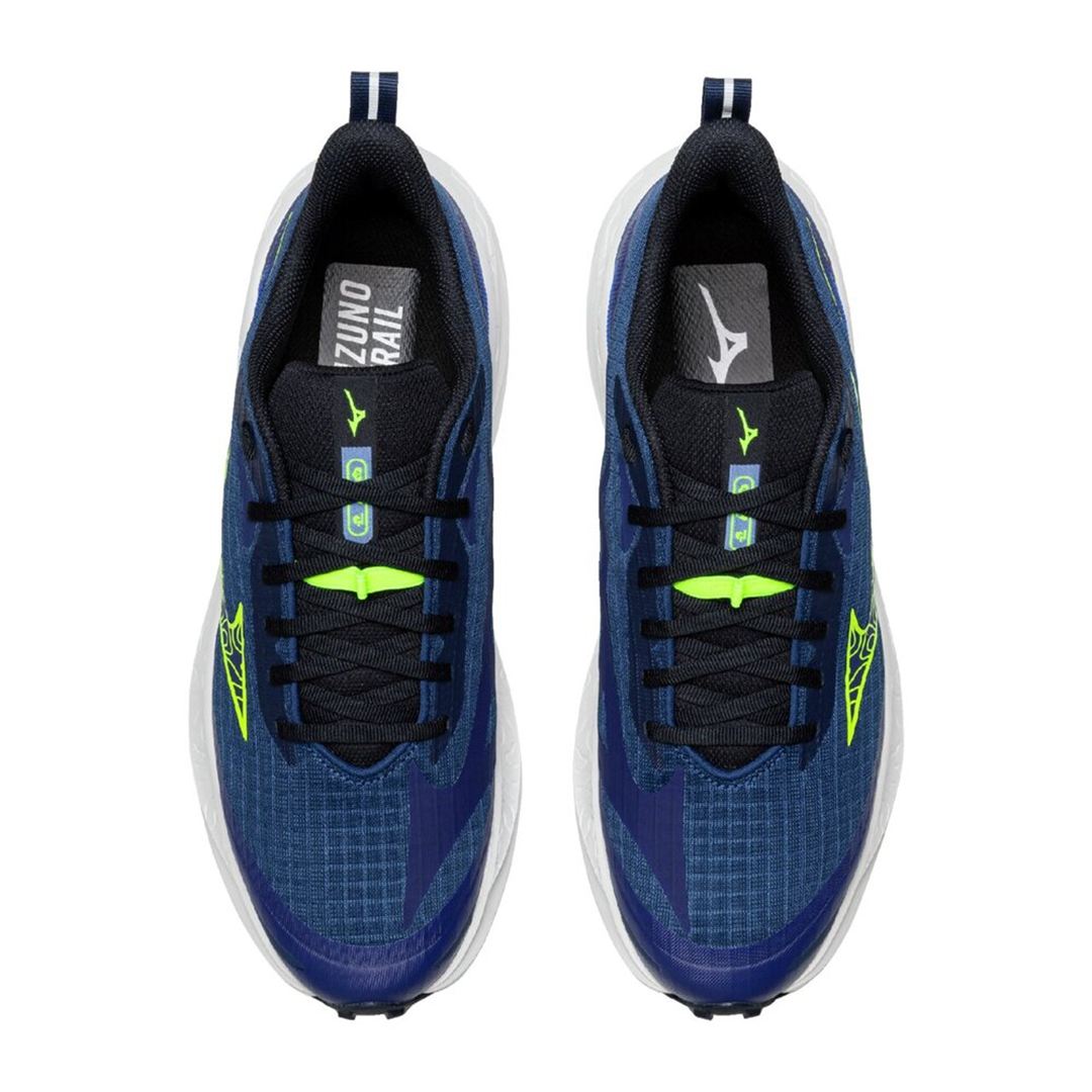 【ミズノ直営限定】MIZUNO NEO LUMINA(トレイル) ブルー×イエロー×ホワイト 25.0
