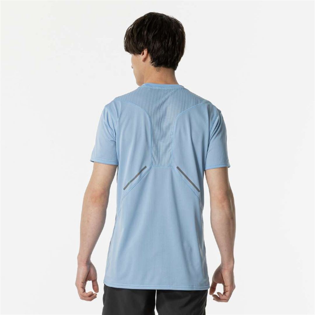 【汗処理／通気】ドライエアロフローTシャツ(オーロラ) グレイシアレイク S