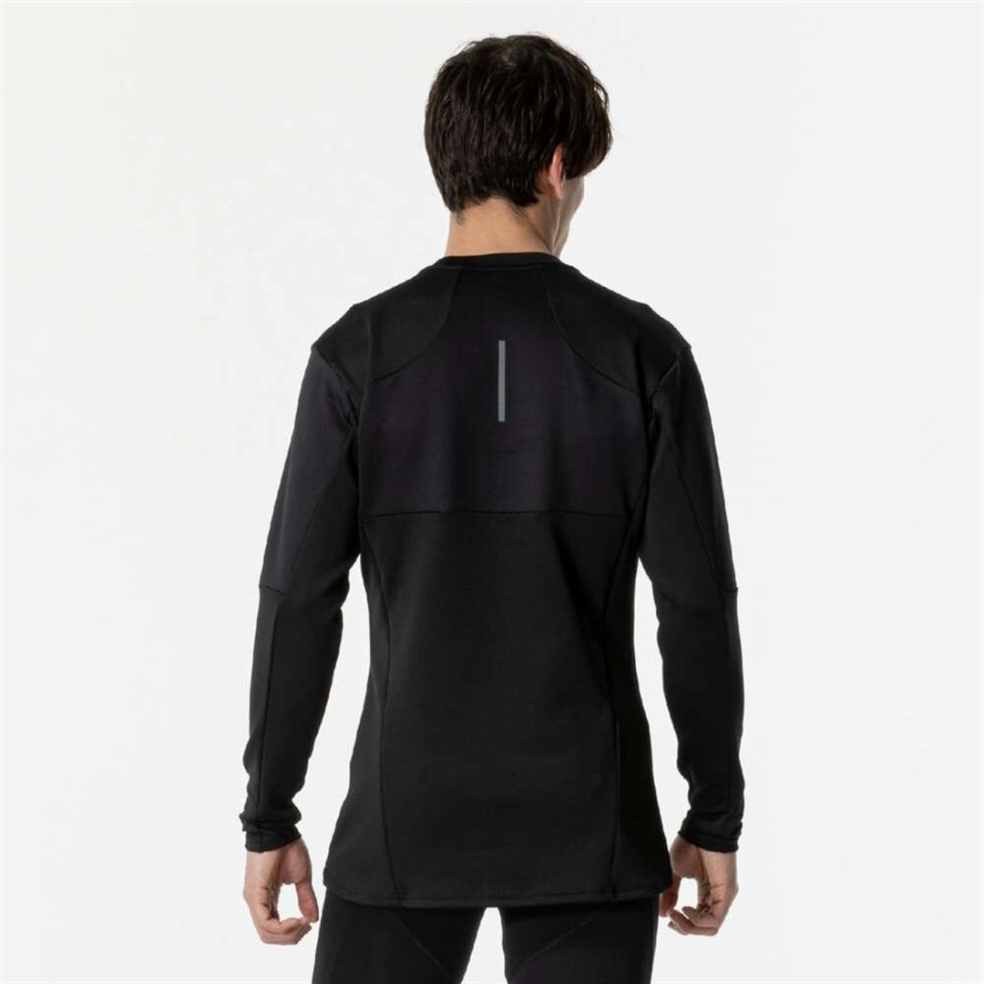 【発熱】ミズノサーマルチャージTシャツ(長袖／オーロラ) ブラック S