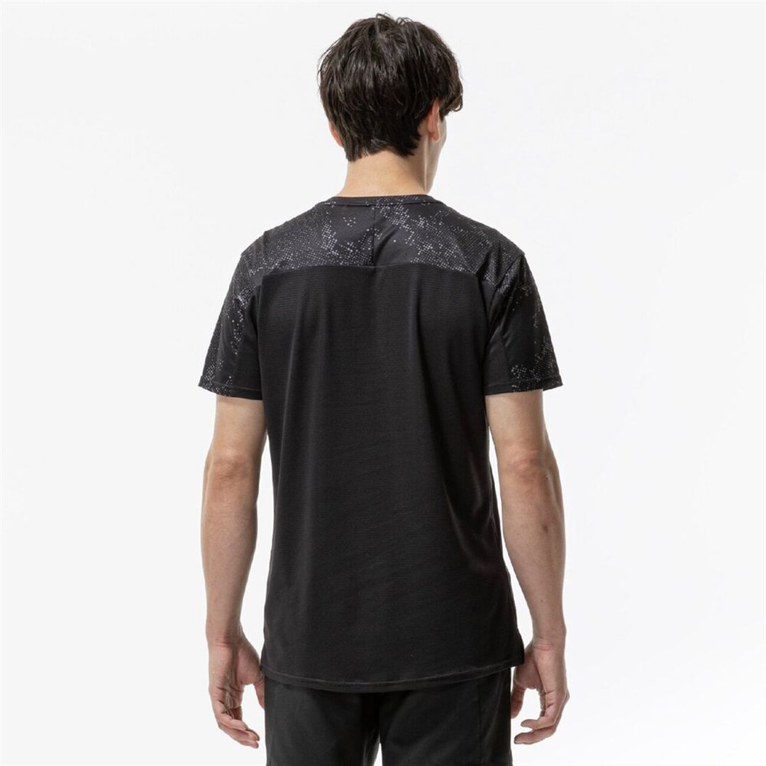 【汗処理／通気】ドライエアロフローグラフィックTシャツ ブラック×グレー S