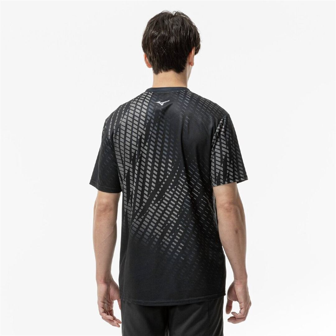 【ミズノ直営限定】クイックドライ Tシャツ ブラック×グレー S