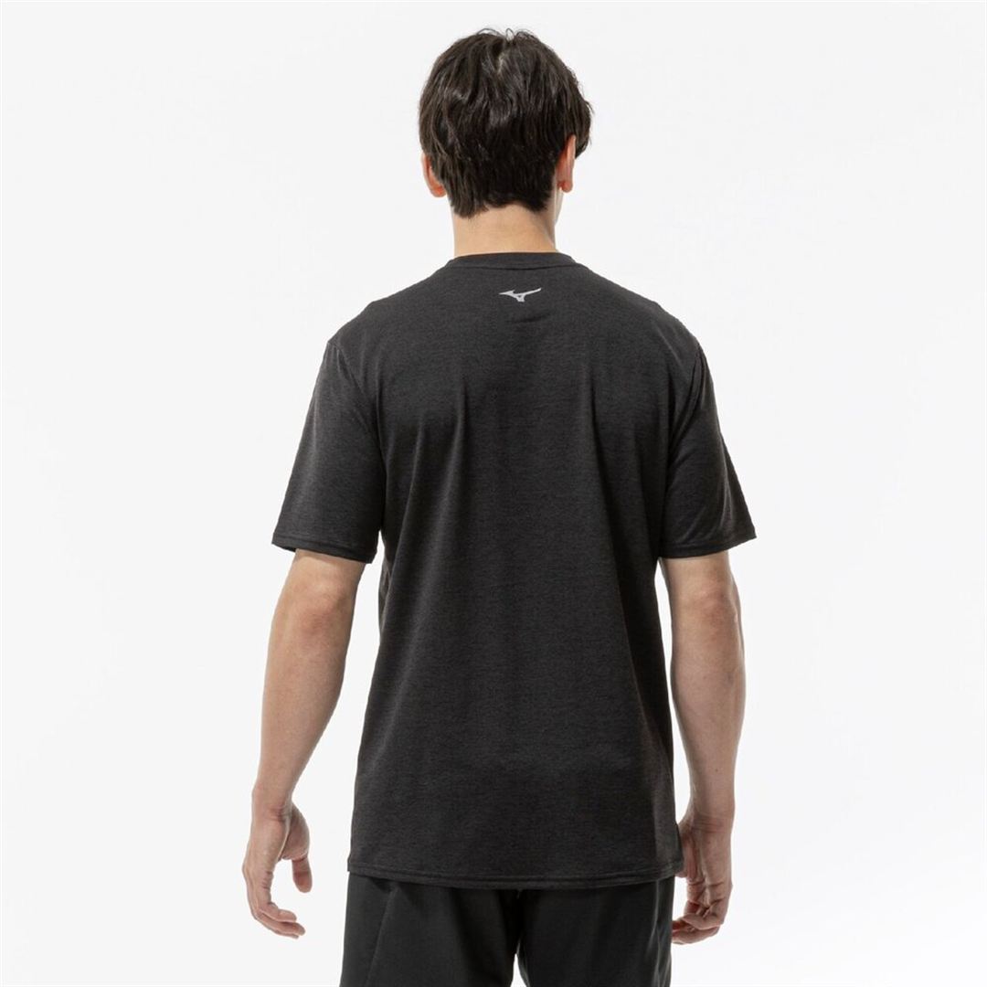 【ミズノ直営限定】クイックドライ ビッグロゴTシャツ ブラック S