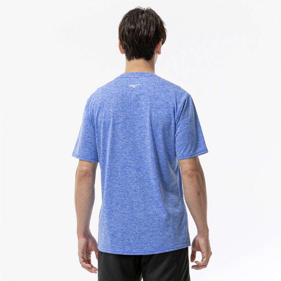 【ミズノ直営限定】クイックドライ ビッグロゴTシャツ ダズリングブルー XL