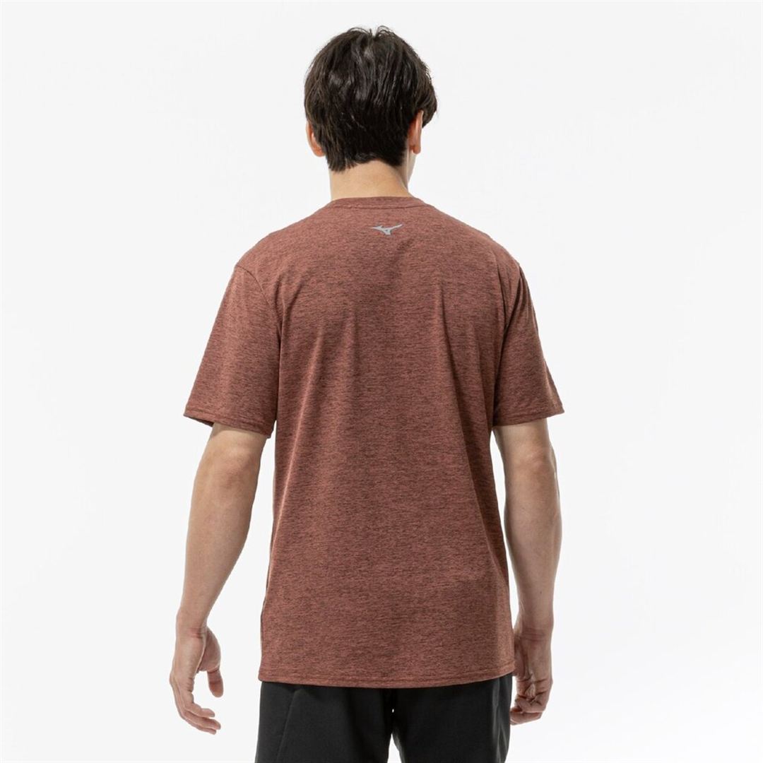 【ミズノ直営限定】クイックドライ ビッグロゴTシャツ コッパーブラウン XL