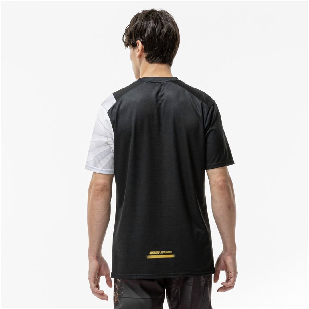 【ミズノ直営限定】クイックドライグラフィックTシャツ ブラック S