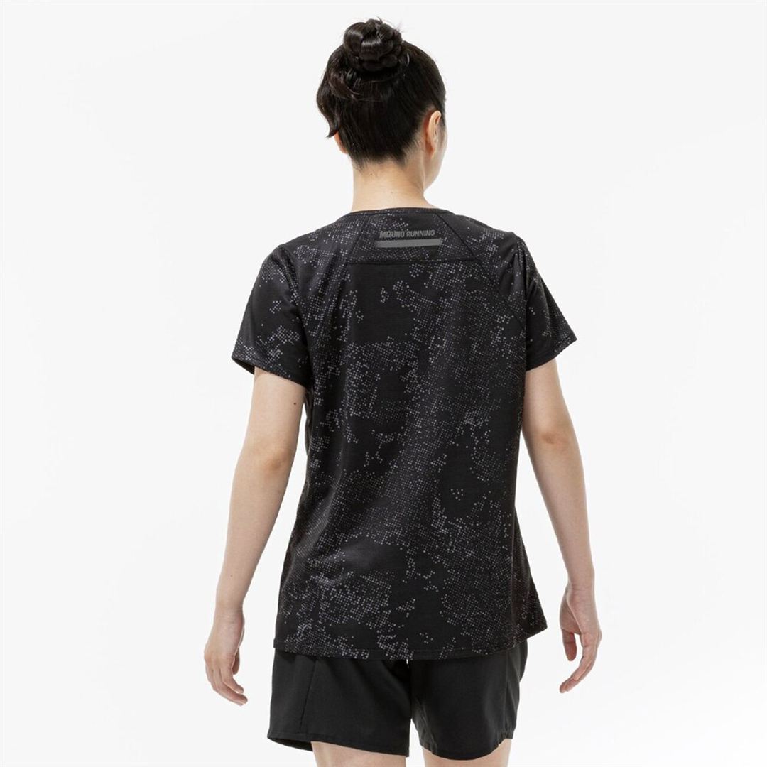 【汗処理／通気】ドライエアロフローグラフィックTシャツ ブラック S