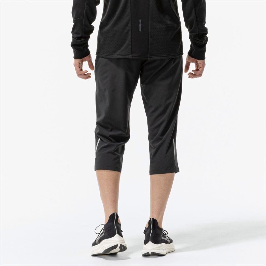 【ミズノ直営限定】ランニングマルチポケット 3/4パンツ ブラック 2XL