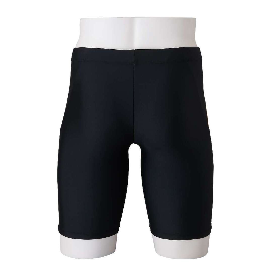 アクアフィットネス用ハーフスパッツ(立体カップ付) ブラック×黄昏オレンジ XL