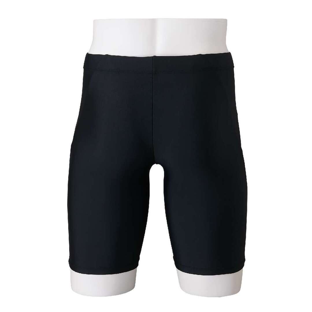 アクアフィットネス用ハーフスパッツ(立体カップ付) ブラック×お月見グレー XL