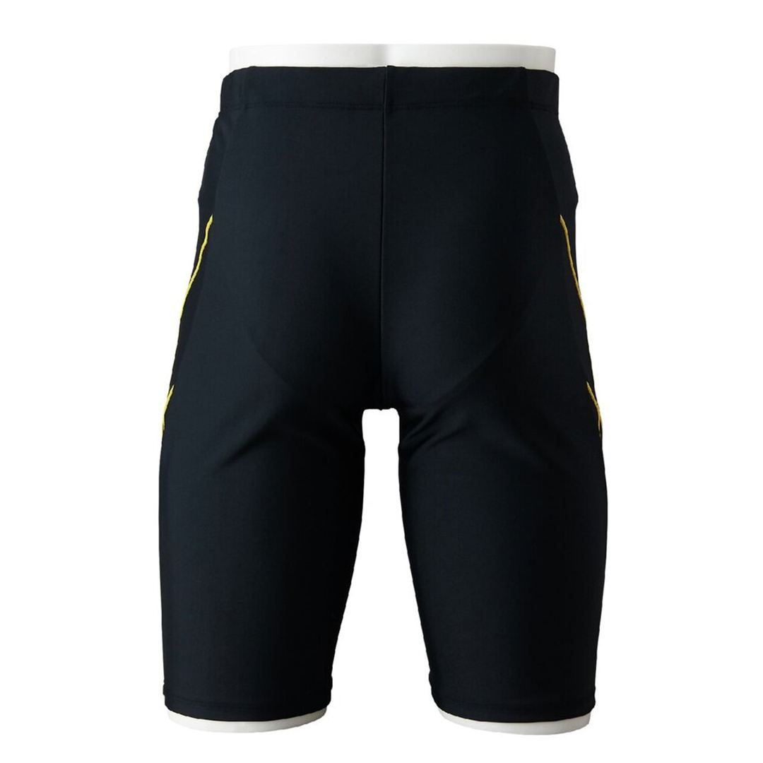 アクアフィットネス用ルーズスパッツ(3XL、4XL) ブラック×イエロー 3XL