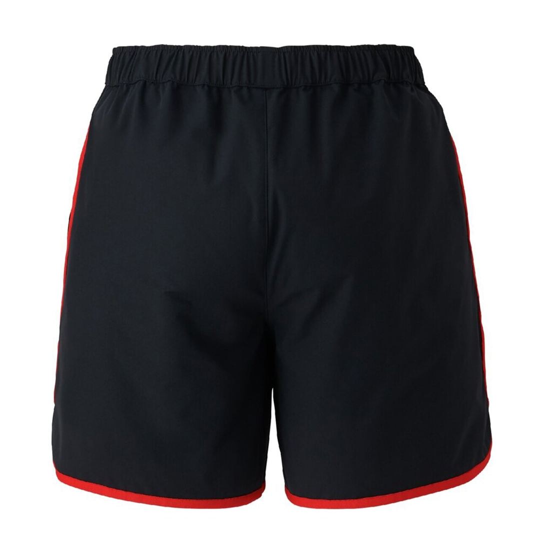 ショートパンツ(撥水) ブラック×トゥルーレッド XL