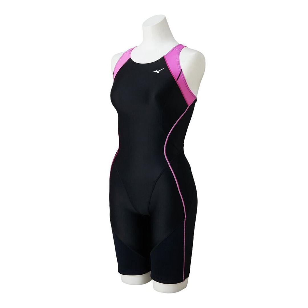 【EZ SWIM】スイムフィットネス用オールインワン ブラック×R.ピンク×オーロラピンク XL