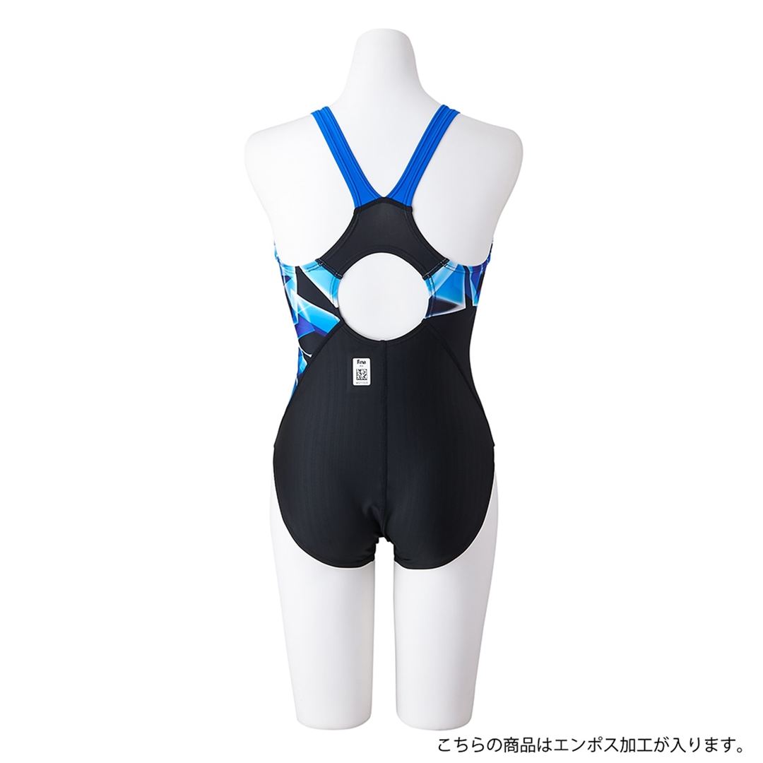 【STREAM ACE】競泳用ローカット(マスターズバック) ブラック×ブルー S