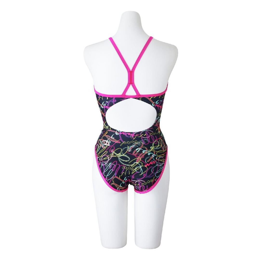 【Ri Collection】競泳練習用ミディアムカット ブラック S