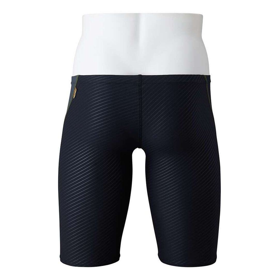 競泳練習用ハーフスパッツ ブラック×チャコール XL
