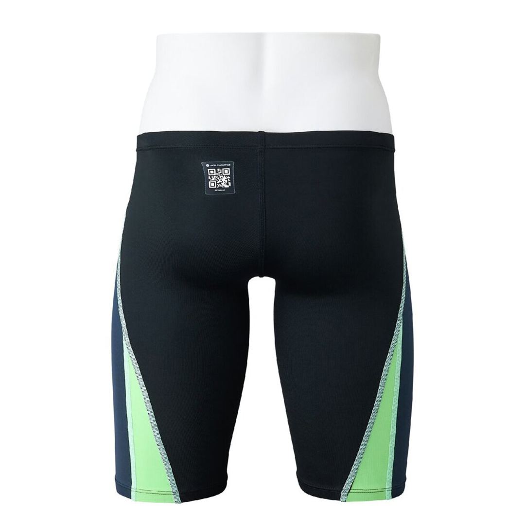 【GX・SONIC STREAM】競泳用ハーフスパッツ ブラック×チャコール XL