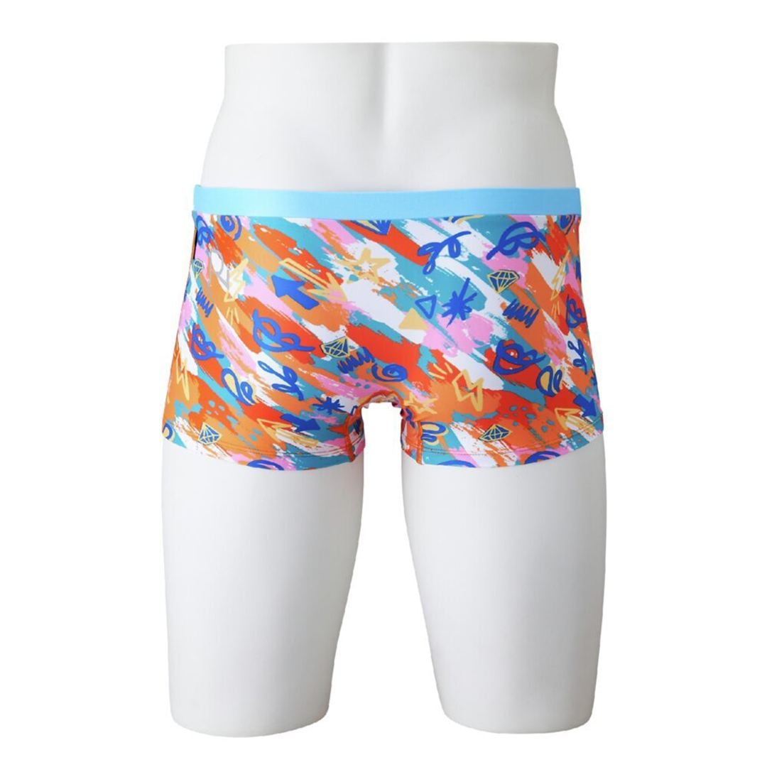 【Ri Collection】競泳練習用ショートスパッツ オレンジ XL
