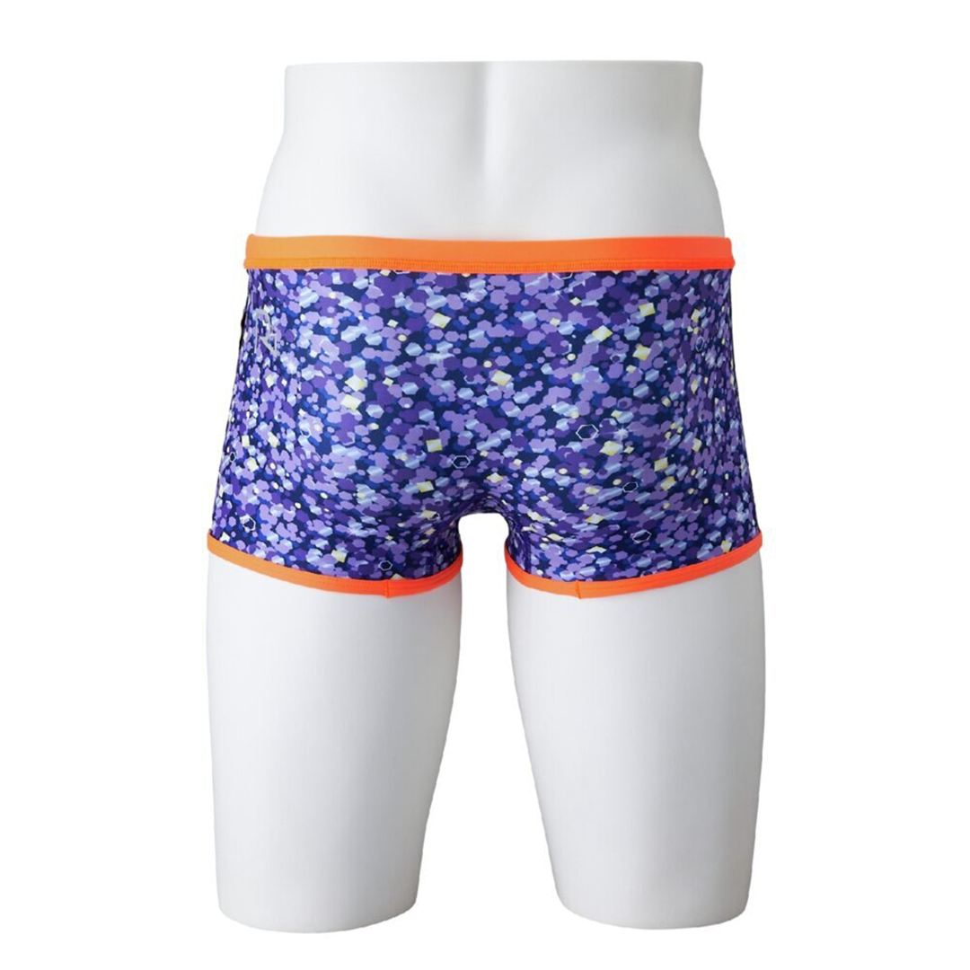 【Ri Collection】競泳練習用ショートスパッツ(リバーシブル) バイオレット XS