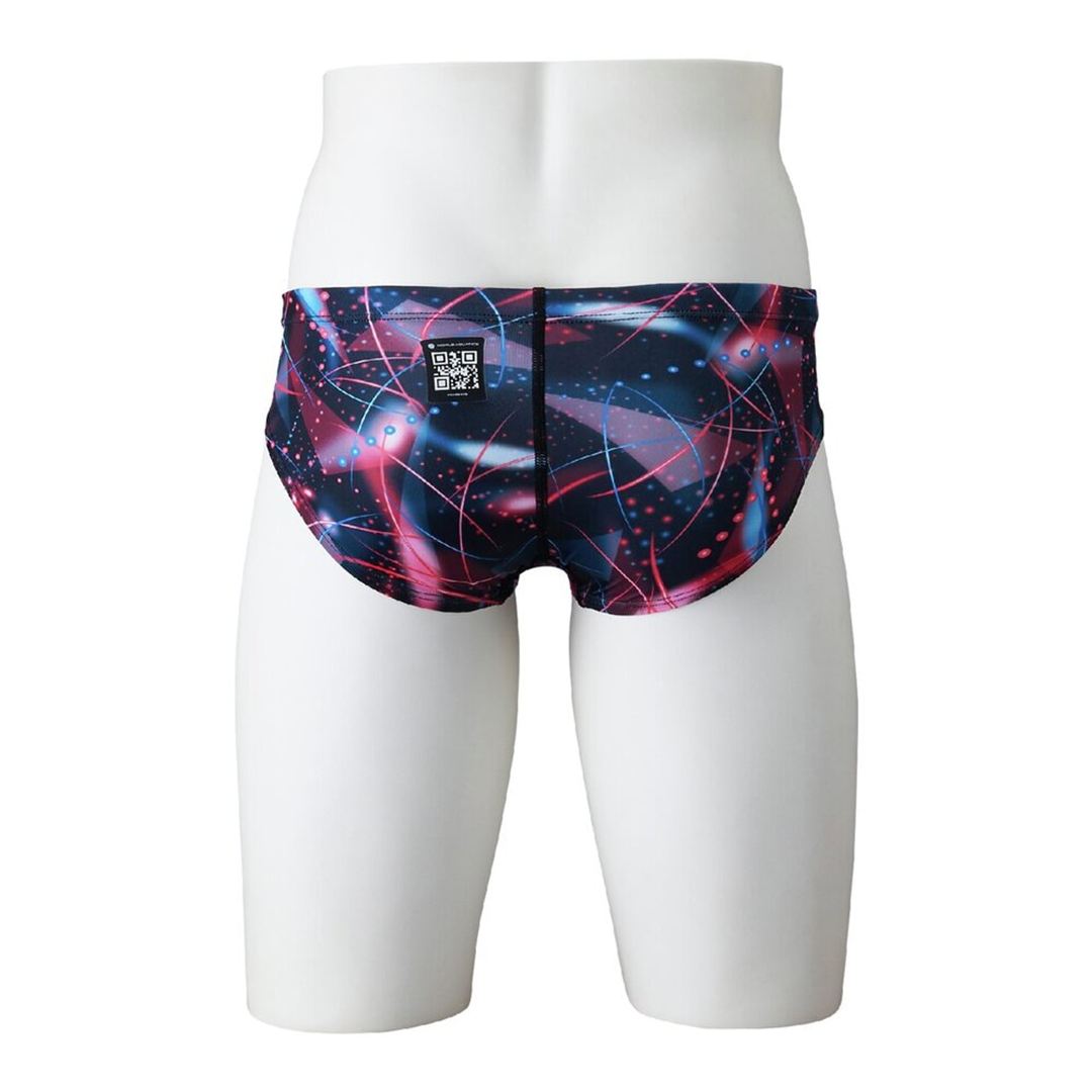 【ST Graphic】競泳練習用Vパンツ ブラック×レッド L
