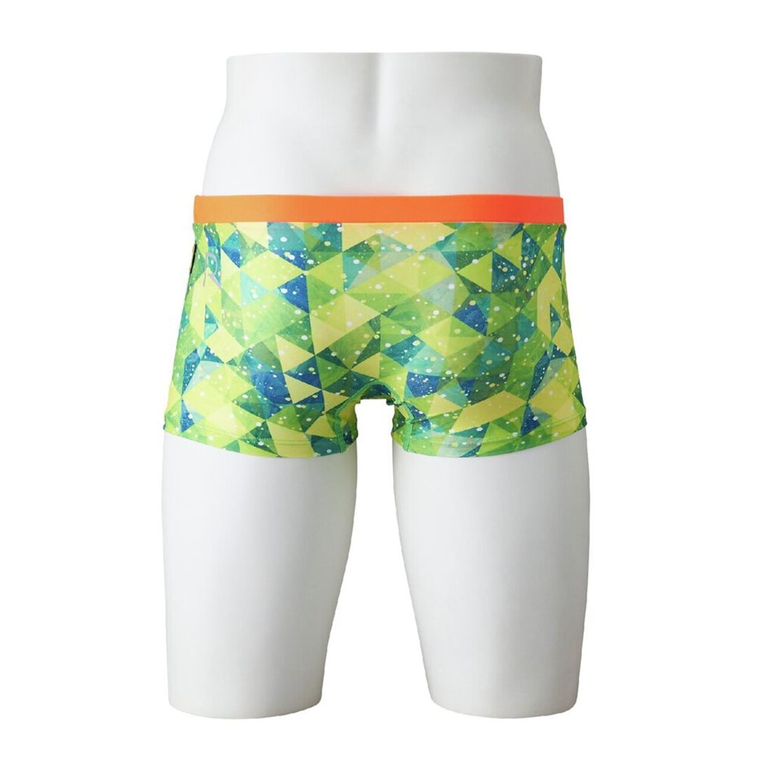 【Ri Collection】競泳練習用ショートスパッツ ライムグリーン L