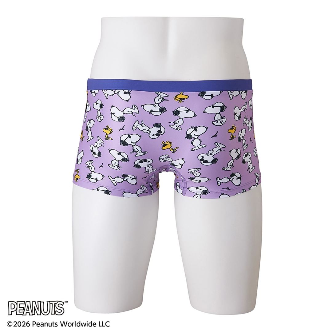 【PEANUTS】競泳練習用ショートスパッツ パープル XL