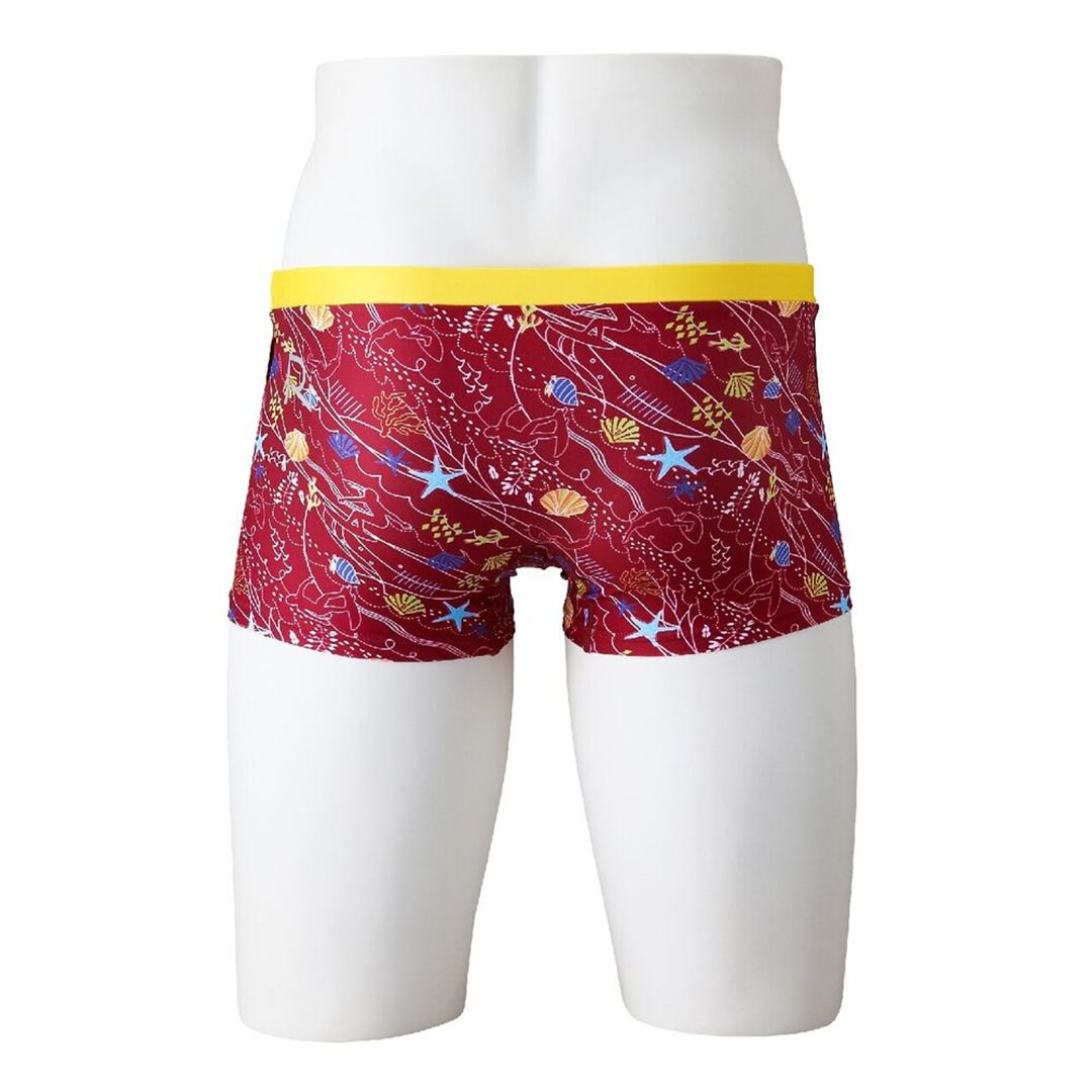 【Ri collection】競泳練習用ショートスパッツ エンジ XS
