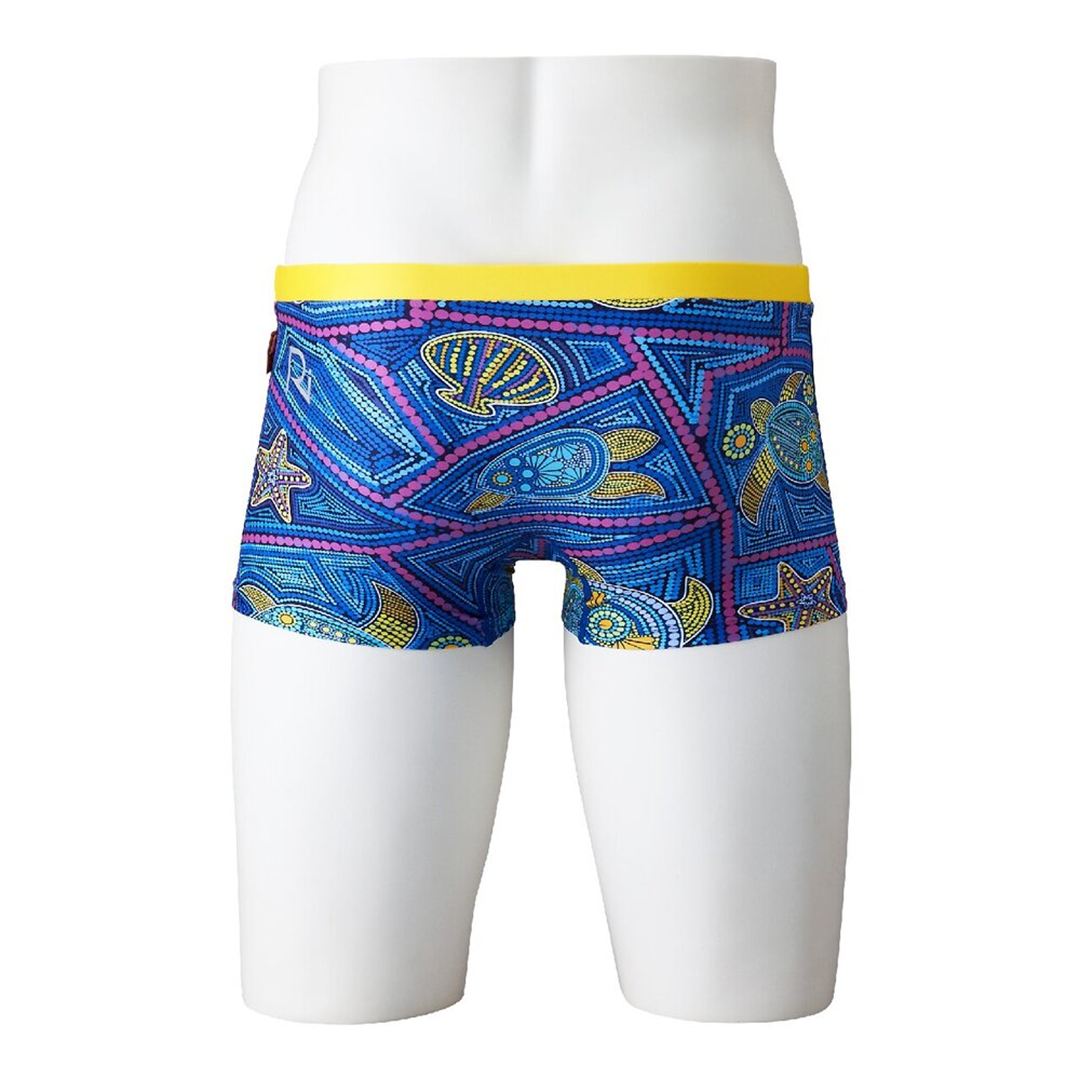 【Ri collection】競泳練習用ショートスパッツ ブルー XS