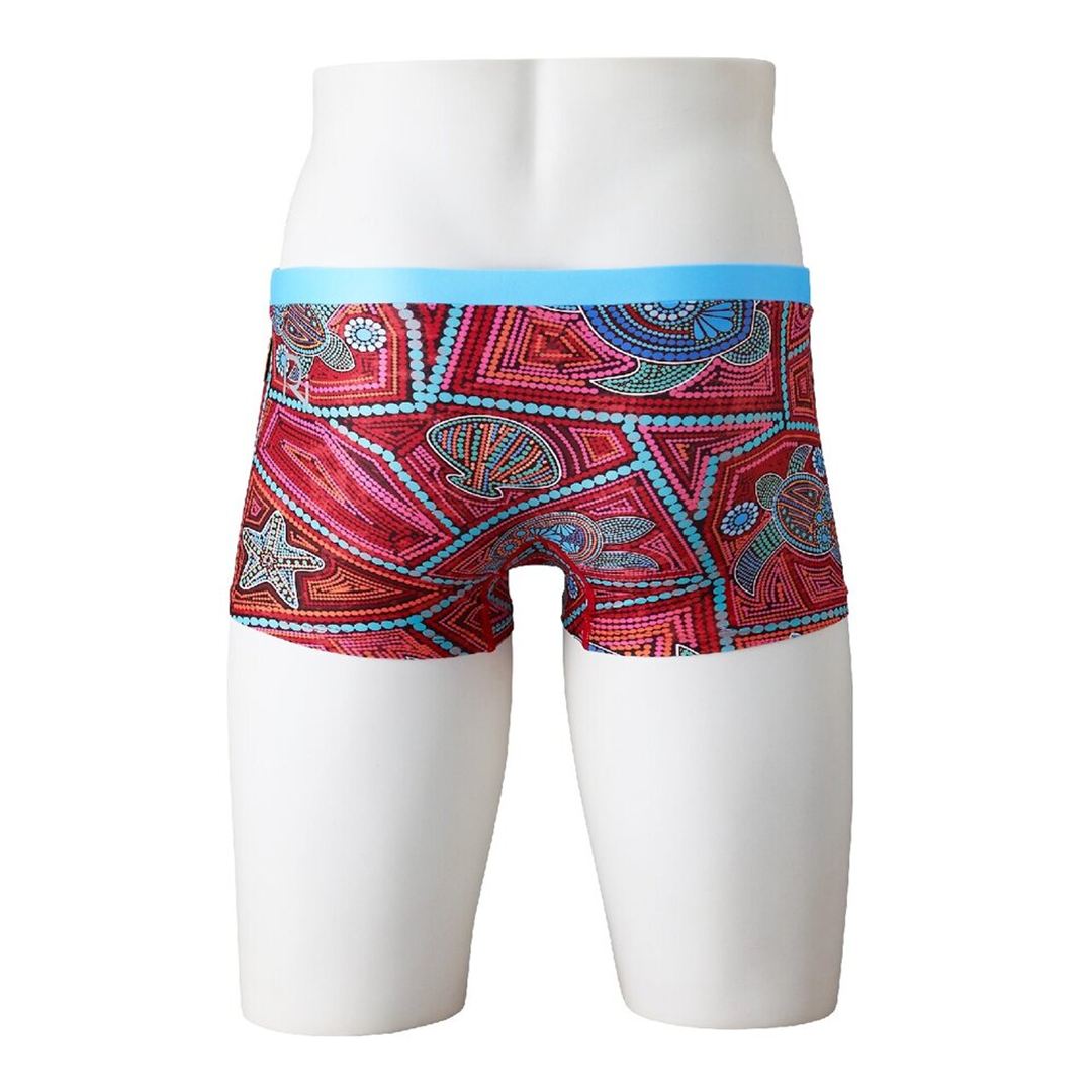 【Ri collection】競泳練習用ショートスパッツ レッド XS