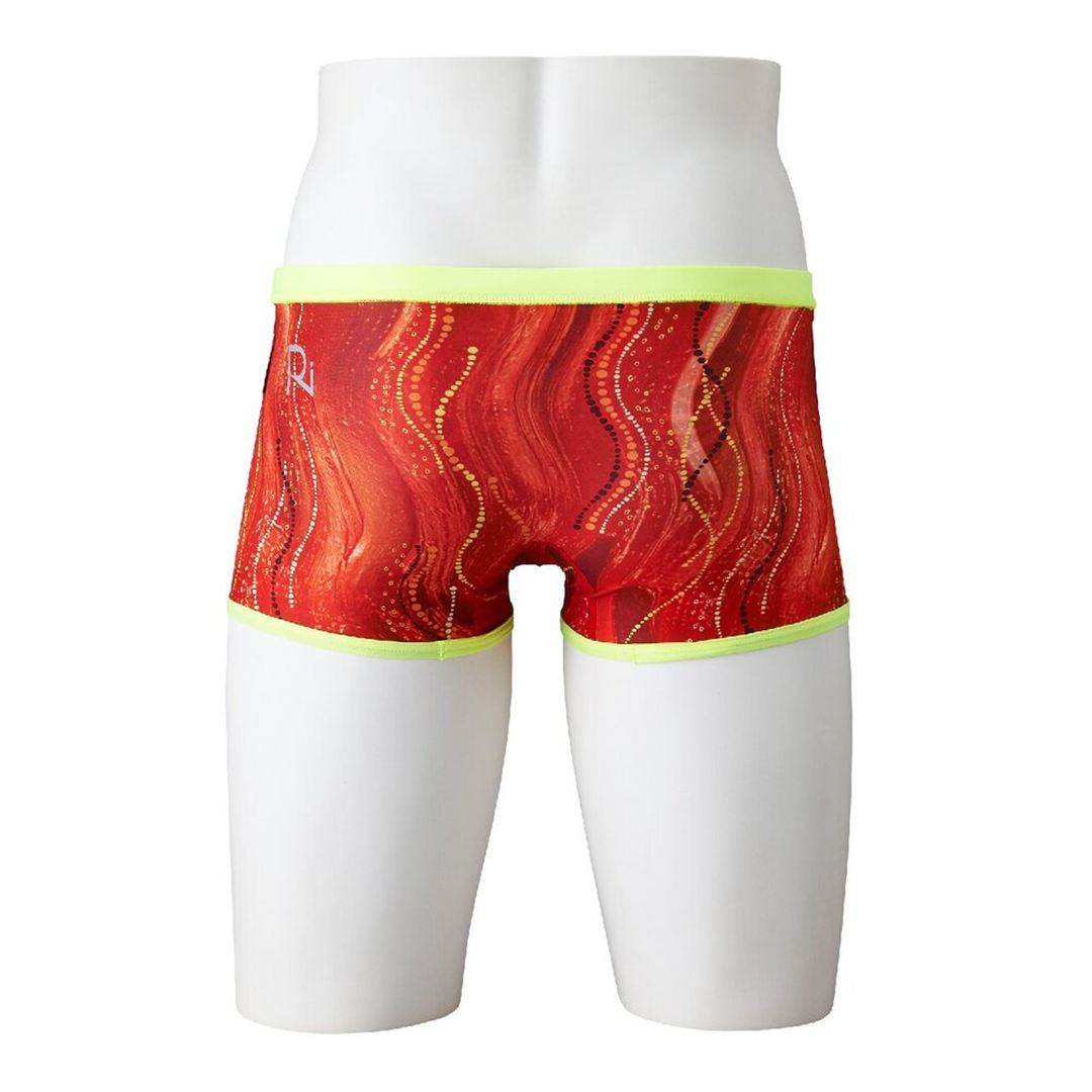 【Ri collection】競泳練習用ショートスパッツ(リバーシブル) レッド XS