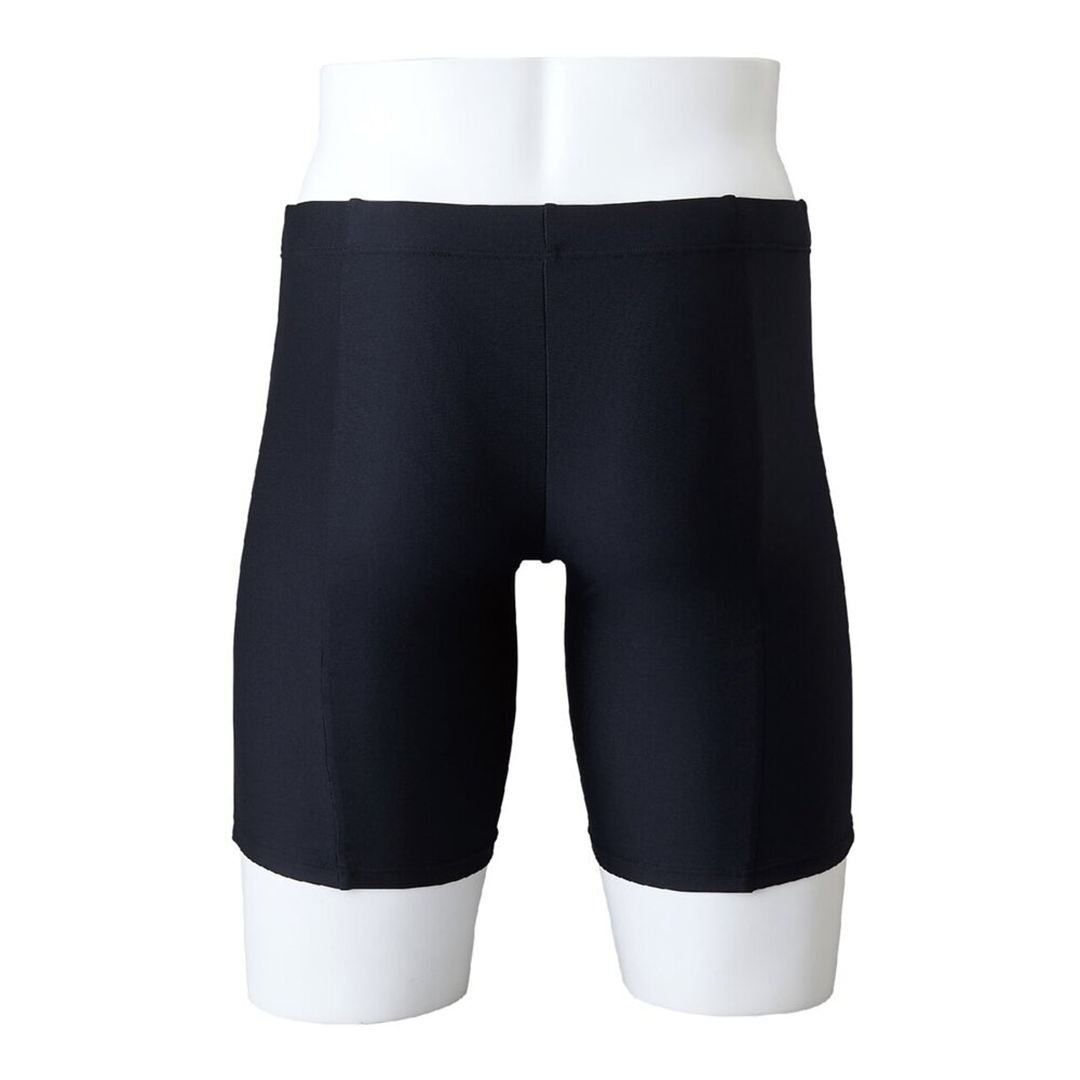 ベーシックハーフスパッツ ブラック×グレー XS