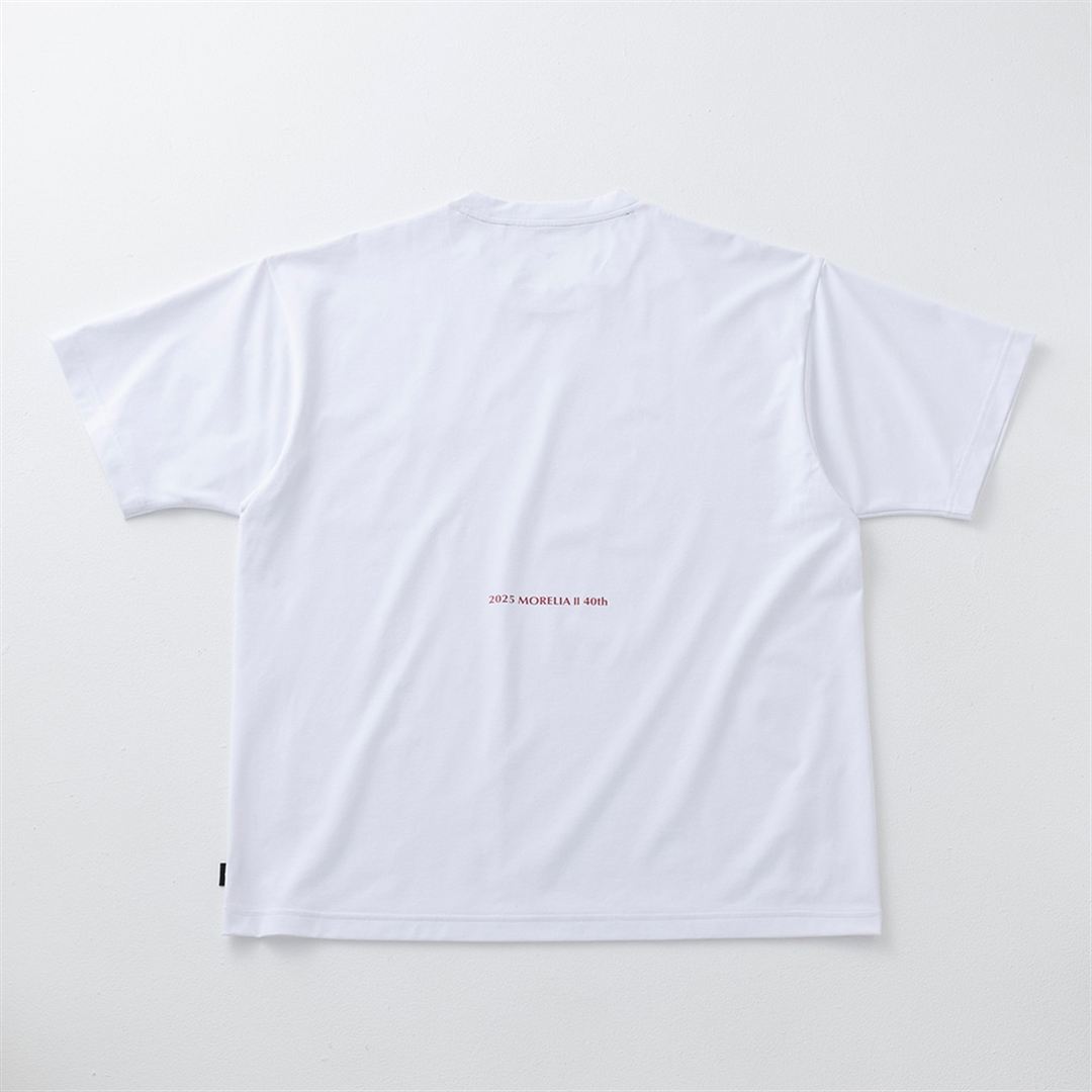 モレリア ルビーレッド ワッペンTシャツ ホワイト×ルビーレッド S