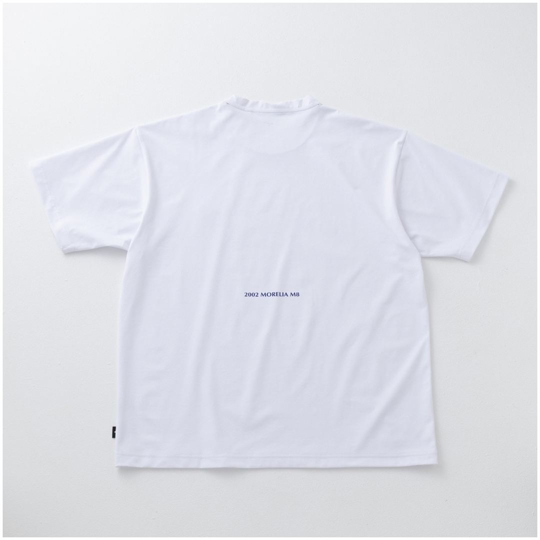 【ミズノ直営限定】モレリアM8 ワッペンTシャツ ホワイト×ブルー 2XL
