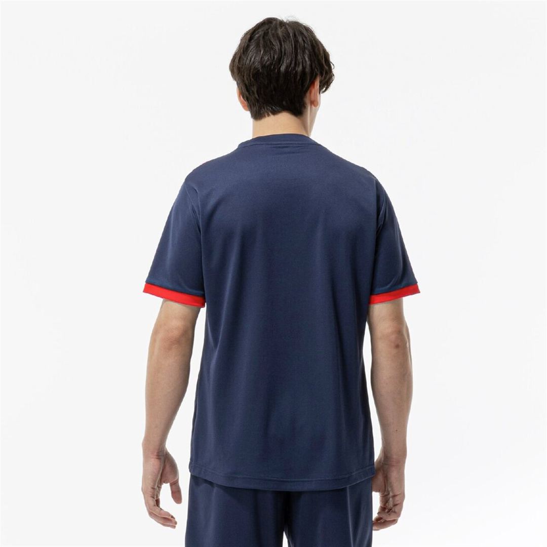 フィールドシャツ ドレスネイビー×チャイニーズレッド S