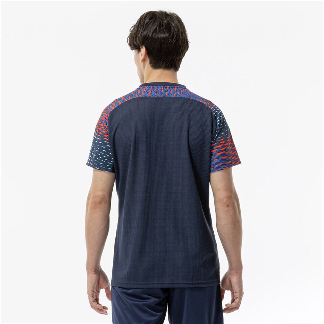 フィールドシャツ ドレスネイビー×チャイニーズレッド S